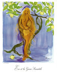 1950 Scandale Lingerie Yellow Apple Tree Erotica - Lesage Art - Vintage Print Ad