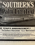 1904 Southern Railway Railroad Print Ad Southern's Palm Limited NY Florida