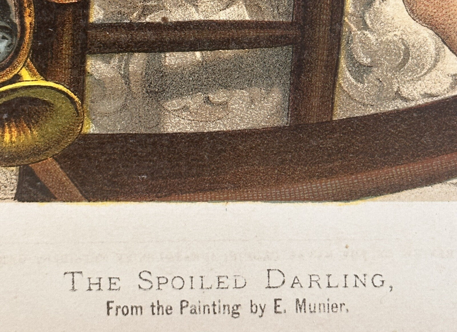 1881 E Munier &quot;The Spoiled Darling&quot; Chromolithograph Print | Magazine Illustration