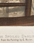 1881 E Munier "The Spoiled Darling" Chromolithograph Print | Magazine Illustration