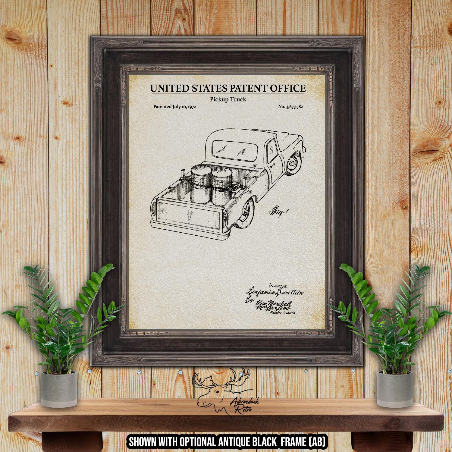 Pickup Truck Patent Print - 1972 Pickup Truck Invention at Adirondack Retro