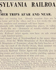 1909 Pennsylvania Railroad Print Ad The Summer Trips Bulletin Train Travel Ad