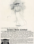 1902 Rock Island System Railroad Print Ad Golden State Limited Beach Fashion