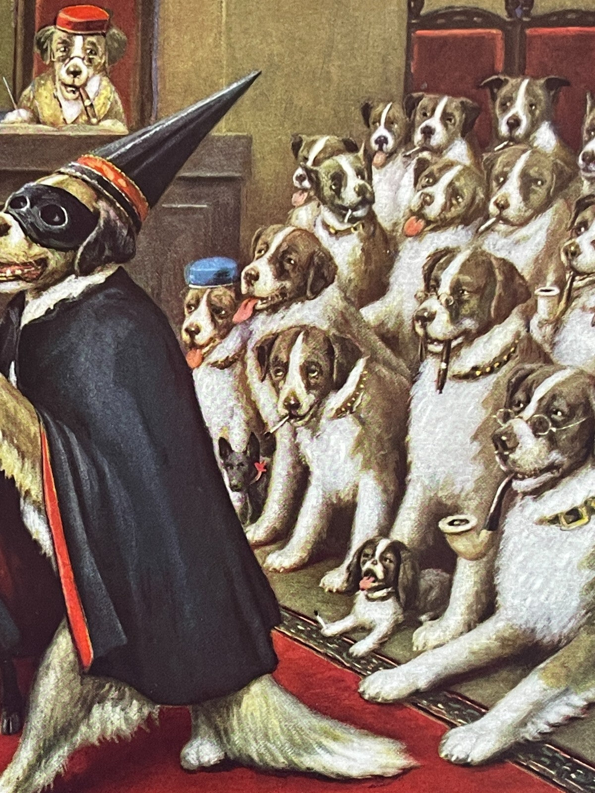 C.M. Coolidge RIDING THE GOAT Masonic Initiation Saint Bernard Dogs