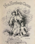 1906 Van Houten's Cocoa Original Print Ad Scythe Bugle Boy Balloon Holly