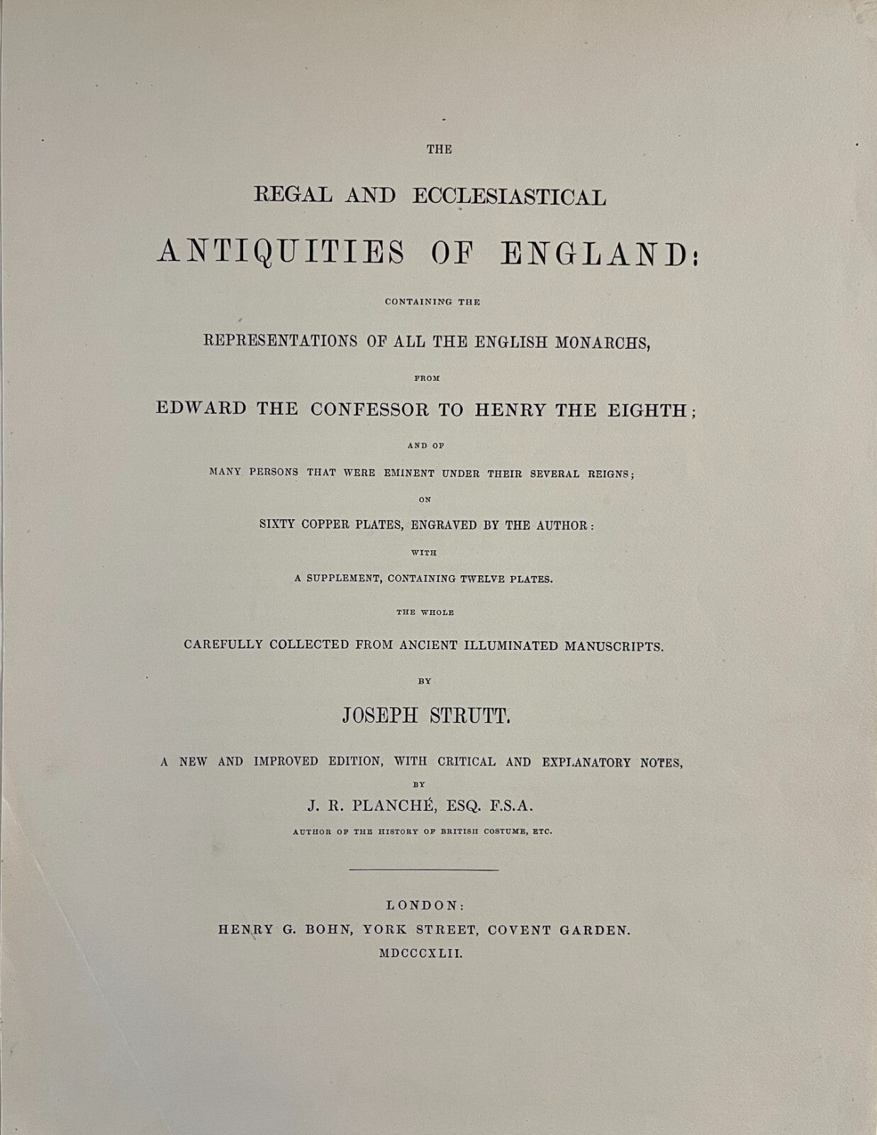 1842 J. Strutt METROPOLITAN SHIP-BOARD ETC. Engraving Antiquities of England