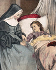 1881 "The Sick Child" Chromolithograph Print | Magazine Illustration
