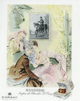1946 D'Orsay Mystere Vintage French Perfume Ad Andre Delfau Illustration Fashion