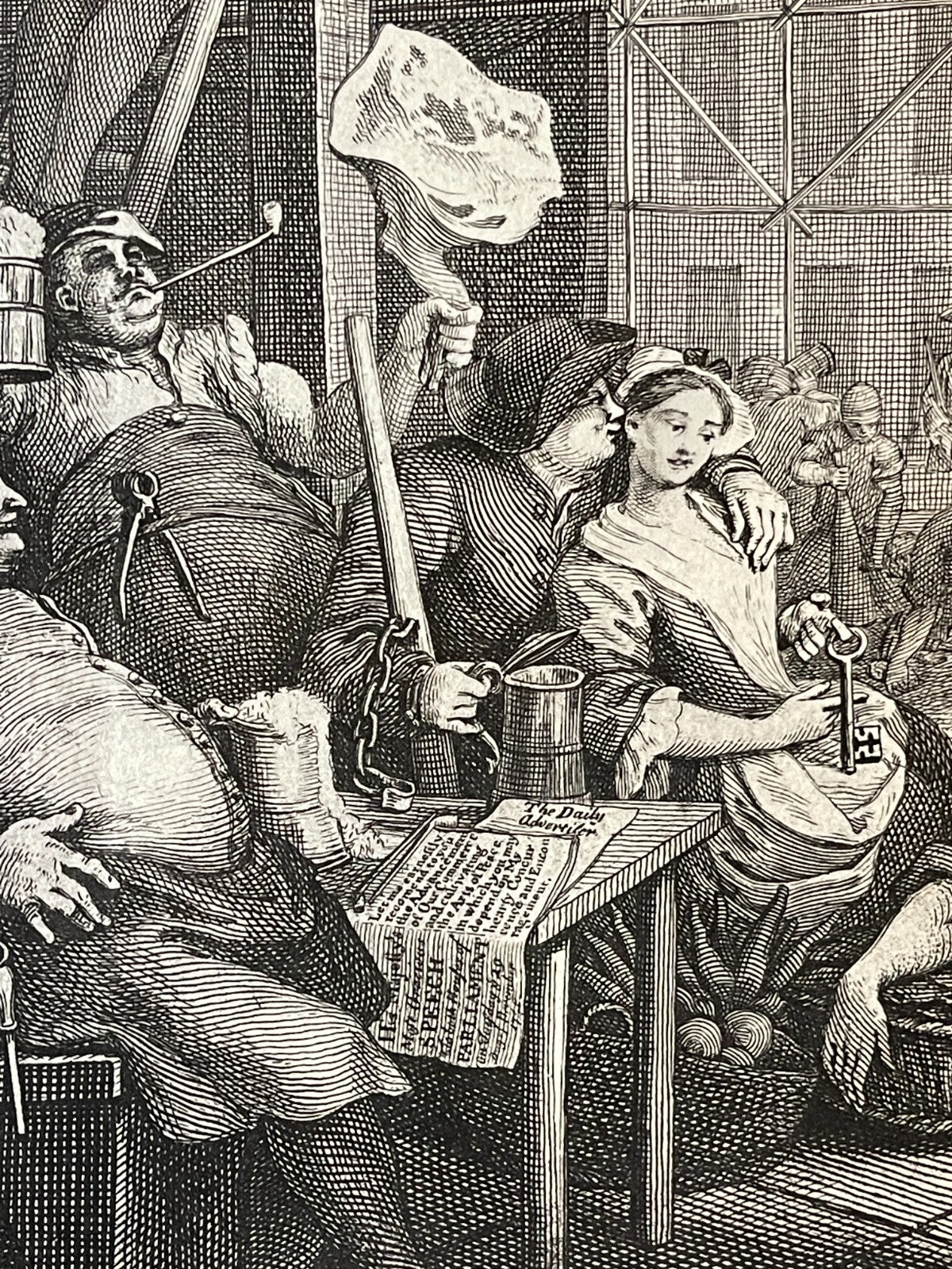 1822 BEER STREET &amp; GIN LANE Authentic Hogarth Heath Ed. Antique Print SET OF 2
