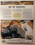 1943 International Harvester Heavy Duty Truck Print Ad, WW2 Era Vehicle