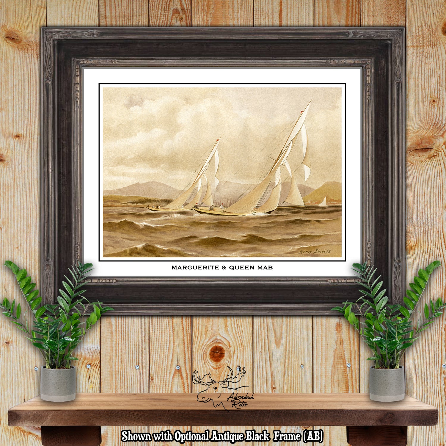 a painting of a sailboat in the ocean