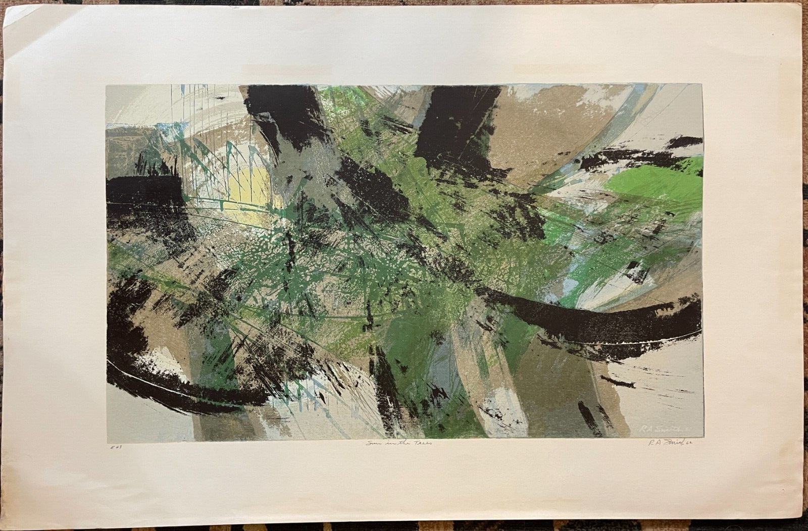 SUN IN THE TREES Robert Alan Smith ORIGINAL Artist Signed 1962 Ltd Ed Serigraph