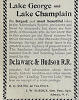 1901 Delaware & Hudson D&H Railroad Antique Print Ad Lake George Lake Champlain