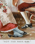 1892 "Not Too Fast, Sir!" Chromolithograph Print | Magazine Illustration
