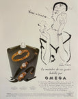 1951 Omega Watch Advertisement - Pierre Simon Art - Vintage Print Ad - Style 2