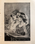 1893 The Christmas Carol From Conrad Kiesel Antique Magazine Wood Engraving
