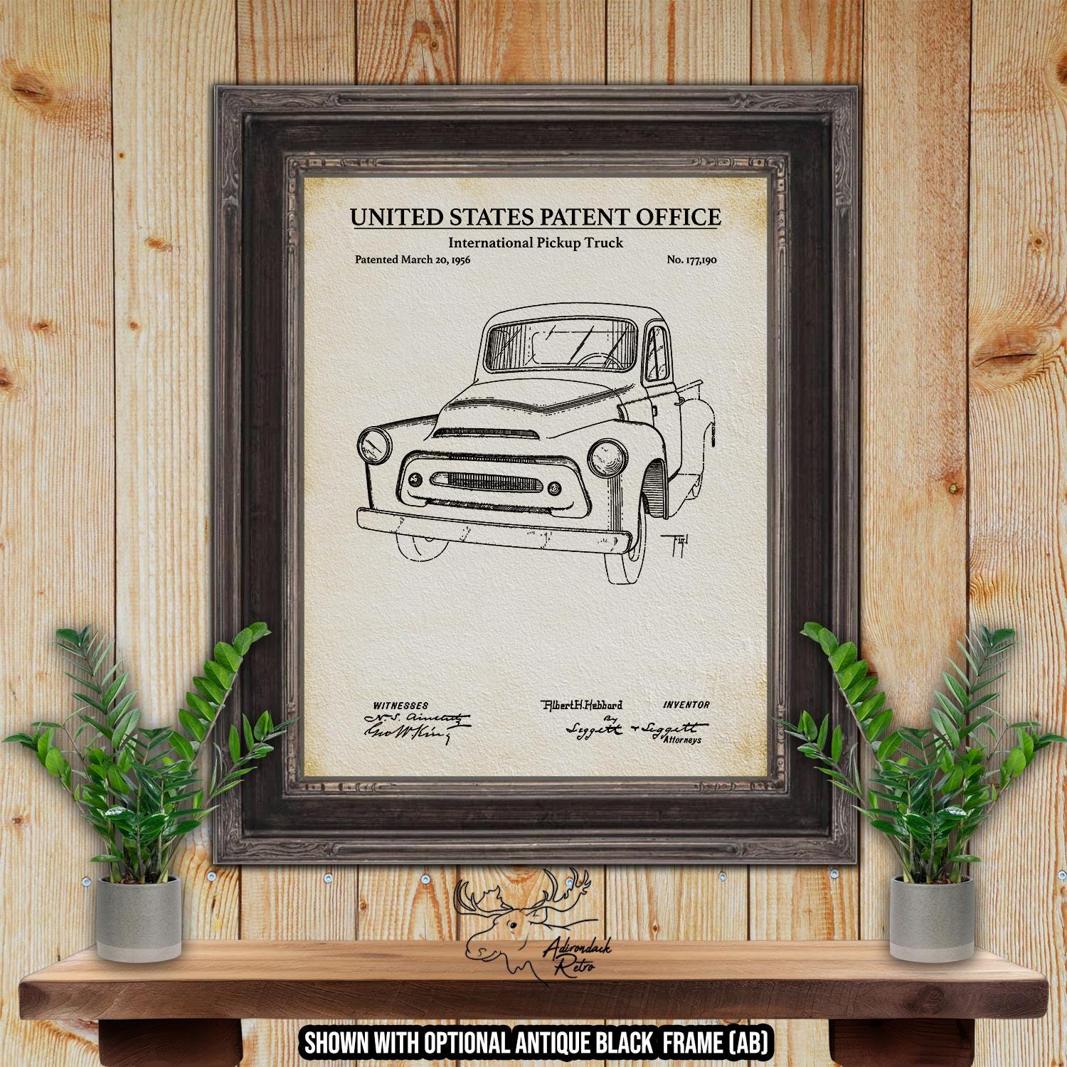 Pickup Truck Patent Print - 1956 Pickup Truck Invention at Adirondack Retro