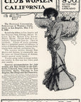 1902 Santa Fe Railroad Print Ad Club Women California Los Angeles