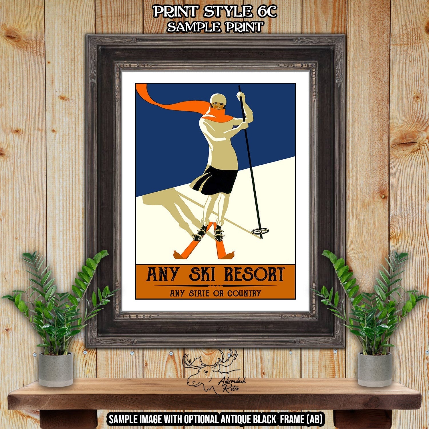 Mad River Glen Vermont Retro Ski Resort Print