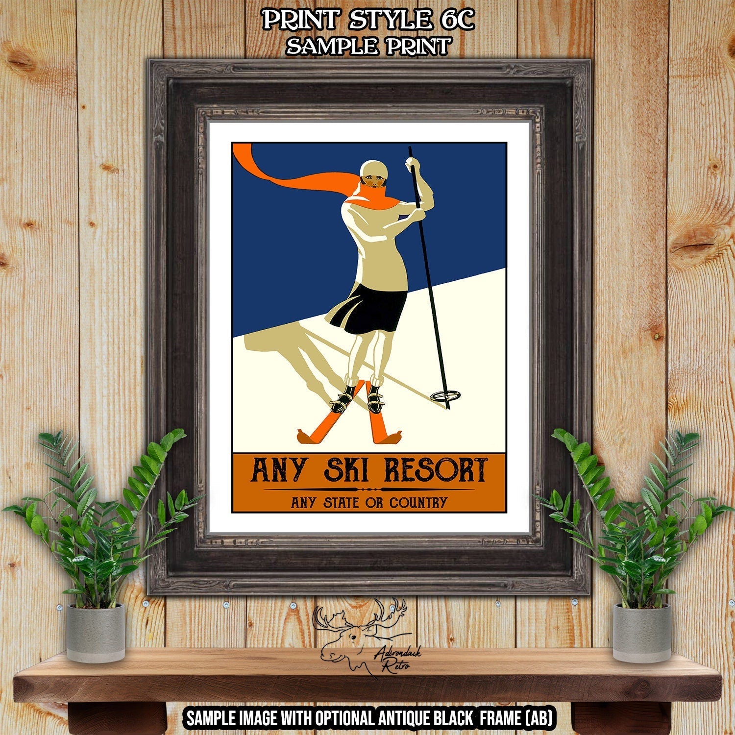 Windham New York Retro Ski Resort Art Print