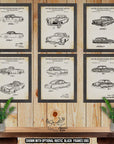 1950's Automobile Patent Print Set of 6