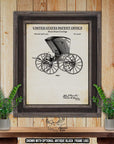 1903 Horse-Drawn Carriage Patent Print - Antique Road Wagon Poster at Adirondack Retro