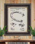 1898 Horseshoe Patent Print - Equestrian Wall Art at Adirondack Retro