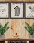 Outhouse Patent Print Set of 3