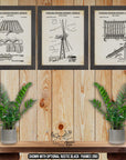 Renewable Energy Set of 3 Patent Art Prints - Historical Clean Energy Inventions at AdirondackRetro