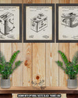 Ballot Box Patent Print Set of 3 - Retro Ballot Box Posters - Voting Invention Blueprints at Adirondack Retro