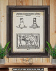 Bacon Press Patent Print - Bacon Poster - Kitchen Wall Art at Adirondack Retro