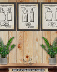 Maple Syrup Bottle Patent Print Set of 3 - Kitchen Wall Art at Adirondack Retro