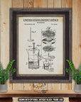 French Press Patent Print - Kitchen Appliance Poster - 1967 Coffee Invention at Adirondack Retro