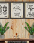 Camping Patent Print Set of 3 - Rustic Camping Poster Set - Camping Inventions at Adirondack Retro