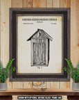 Outhouse Patent Print - 1978 Toilet Patent Drawing at Adirondack Retro