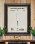 Knife Patent Print - Silverware Poster - Kitchen Utensil Invention at Adirondack Retro