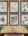 Snow Skiing Patent Print Set of 6 - Downhill Skiing Posters at Adirondack Retro