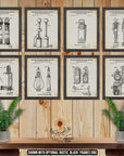 Gas Pump Patent Print Set of 8