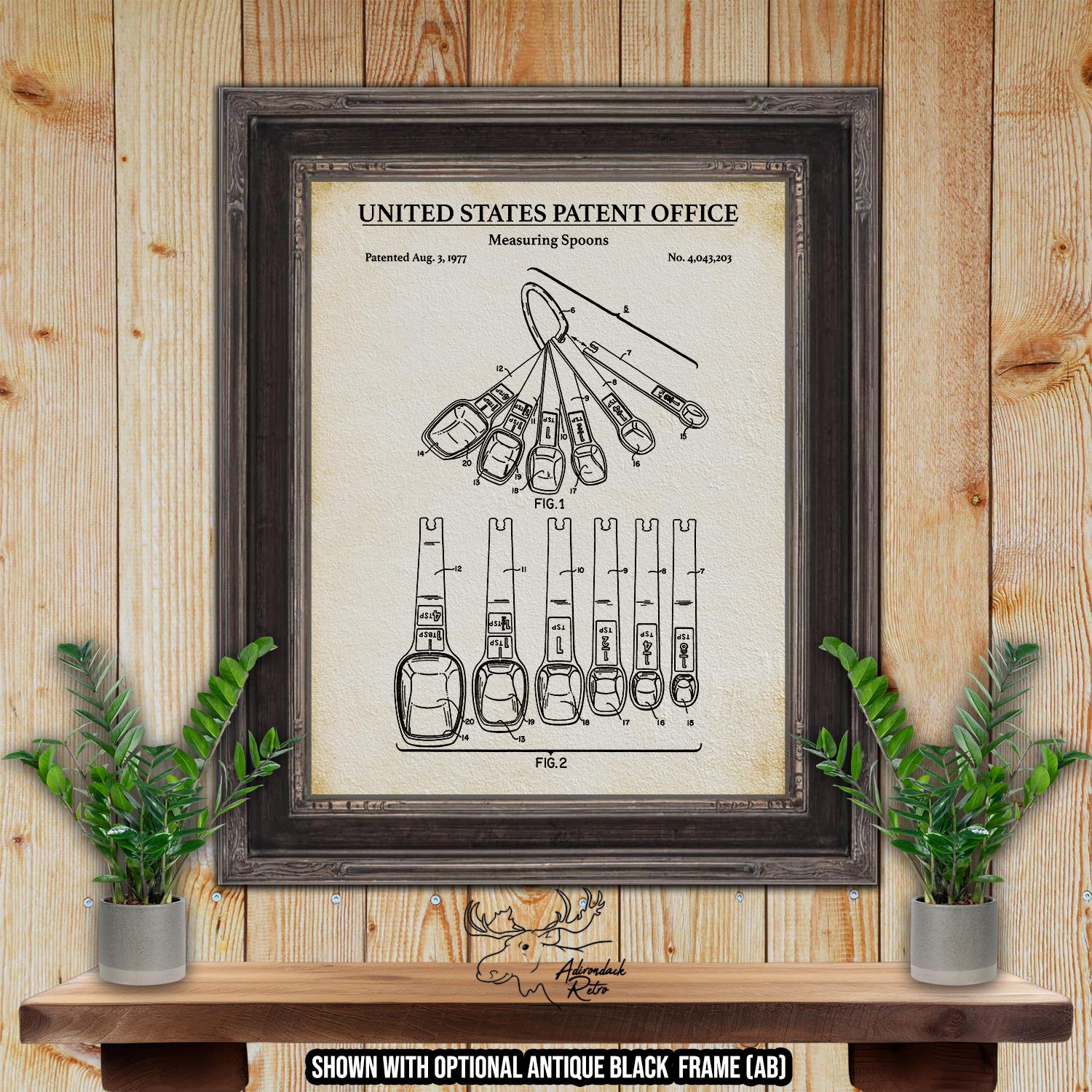 Measuring Spoons Patent Print - Kitchen Utensil Illustration - 1977 Kitchen Invention at Adirondack Retro