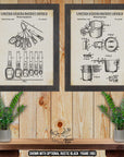 Kitchen Utensil Patent Print Set of 2 - Retro Baking Posters - Kitchen Measuring Inventions at Adirondack Retro