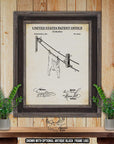 Clothesline Patent Print - 1871 Laundry Invention at Adirondack Retro