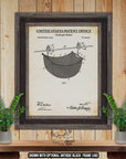 Clothespin Basket Patent Print - 1909 Laundry Invention at Adirondack Retro