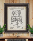 Clothes Drying Rack Patent Print - 1913 Laundry Invention at Adirondack Retro