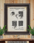 Latch Hook Patent Print - 1970 Rug Making Invention at Adirondack Retro