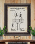 Punching Bag Patent Print - Home Gym Poster - 1885 Boxing Invention at Adirondack Retro