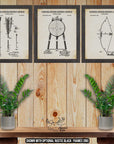 Archery Patent Print Set of 3 - Archery Inventions at Adirondack Retro