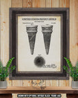 Ice Cream Cone Patent Print - Ice Cream Poster - 1936 Ice Cream Invention at Adirondack Retro