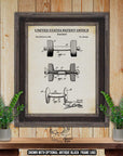 Dumbbell Patent Print - Home Gym Poster - 1928 Weightlifting Invention at Adirondack Retro