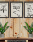 Lineman Patent Print Set of 3 - Retro Lineman Poster Set at Adirondack Retro