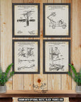 Lineman Patent Print Set of 4 - Vintage Lineman Poster Se at Adirondack Retro